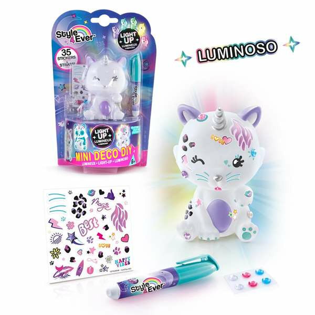 Veilleuse Licorne à Colorier
