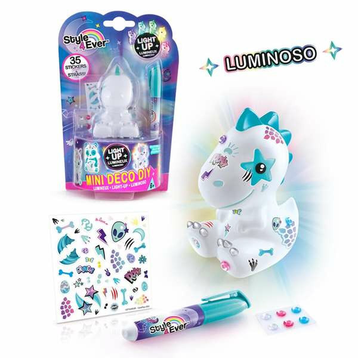 Veilleuse Licorne à Colorier