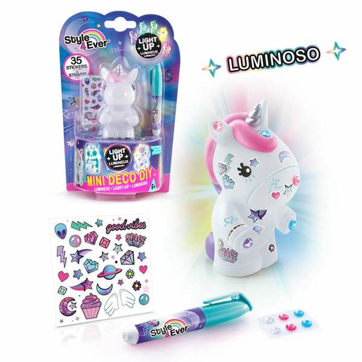 Veilleuse Licorne à Colorier