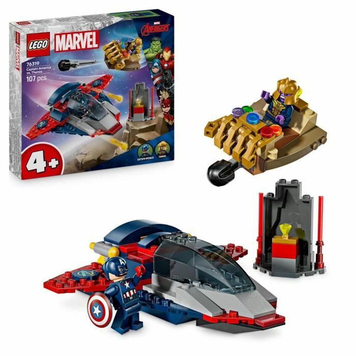 Construction set Lego 76319 Captain America VS Thanos 107 Pieces-0