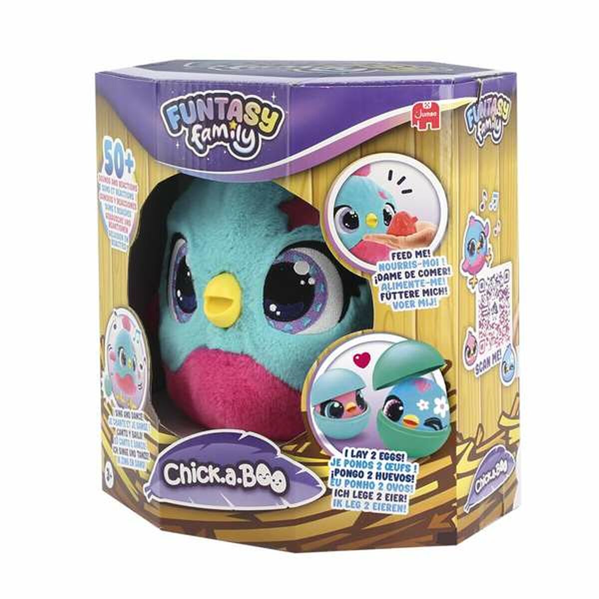 Animal interactif en plastique multicolore