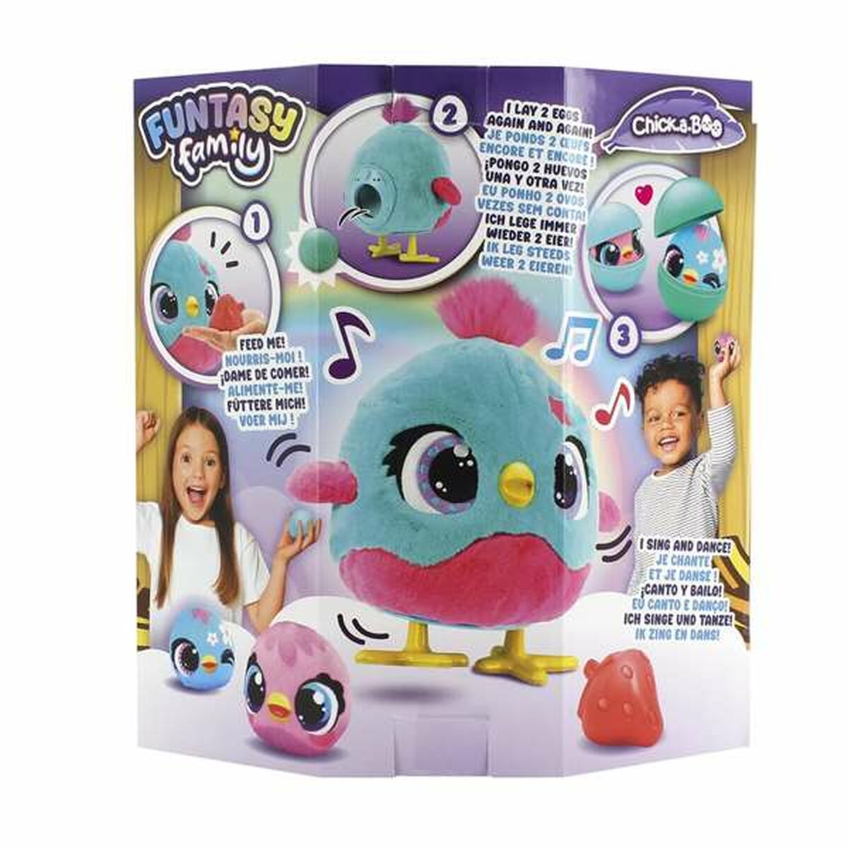 Animal interactif en plastique multicolore