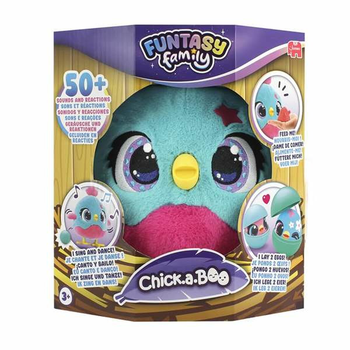 Animal interactif en plastique multicolore
