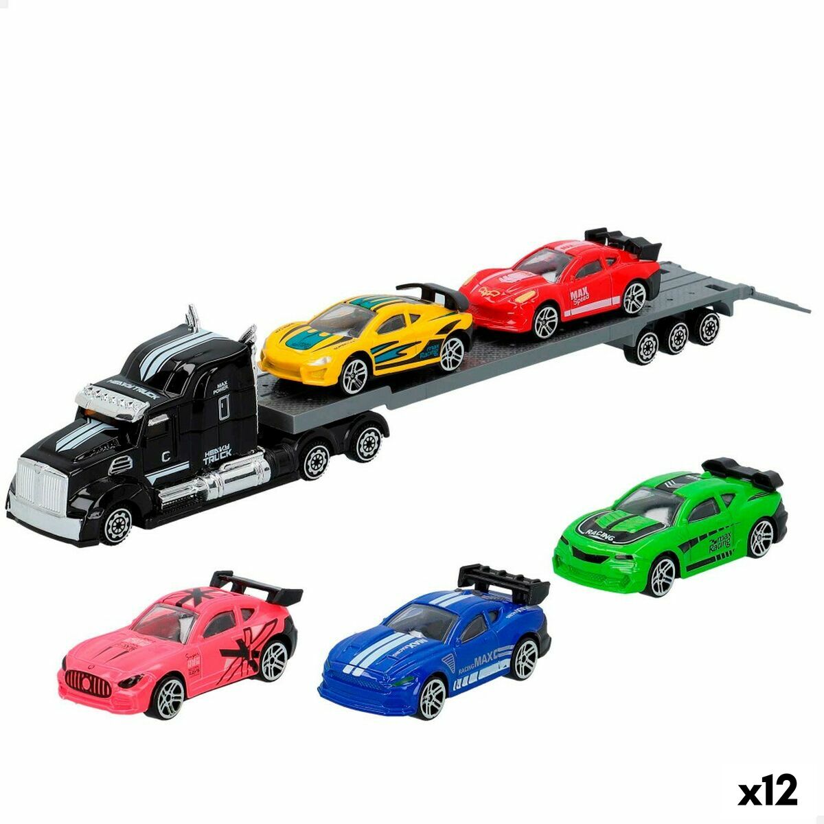 Truck Carrier and Cars Speed & Go 28 x 5 x 4,5 cm (12 Units)-0