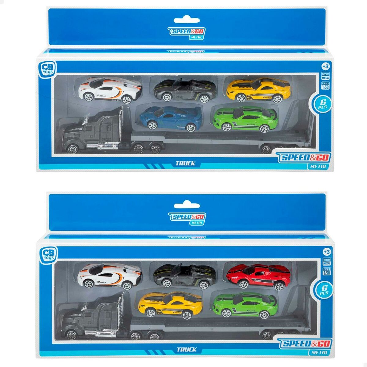 Truck Carrier and Cars Speed & Go 28 x 5 x 4,5 cm (12 Units)-1